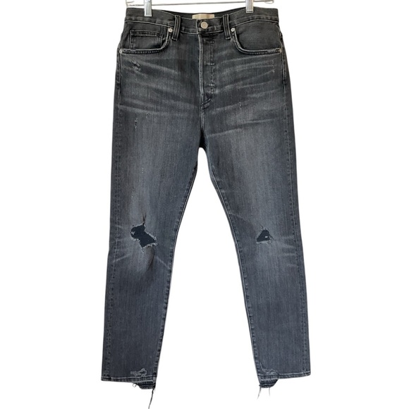 NWT CQY Distressed Icon Oblivian Gray Black Jeans Vintage Slim Size 30 - Picture 1 of 11